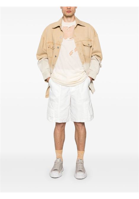 White cargo shorts Feng chen wang - men FENG CHEN WANG | FUS19ST04WHT